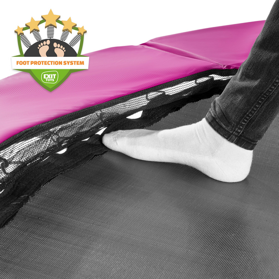 EXIT Silhouette Nedgrävd Sport-studsmatta Ø244cm - Rosa på