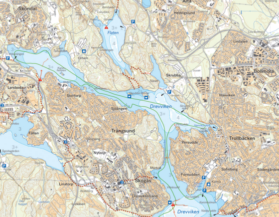 CALAZO Skridskokarta Stockholm 1:30.000 på