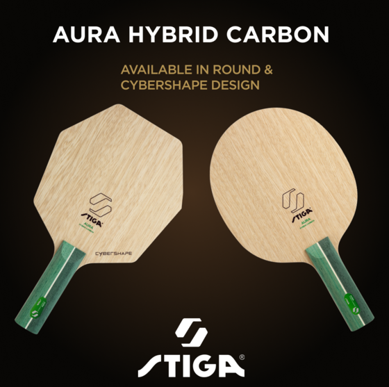 STIGA Stiga Pingisstomme Aura Hybrid Carbon Cybershape på