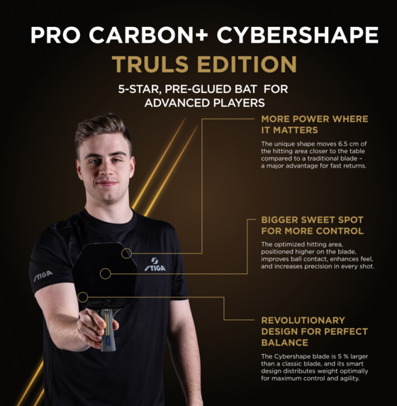 STIGA Stiga Pinigsrack Pro Carbon Plus Cybershape Truls Edition - 5-star på