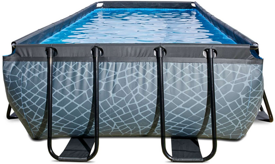 EXIT Stone Pool 540x250x100cm Med Filterpump - Grå på
