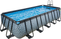 EXIT Stone Pool 540x250x122cm Med Sandfilterpump - Grå på