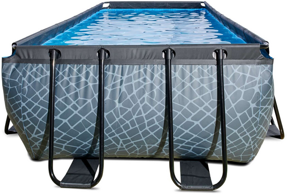 EXIT Stone Pool 540x250x122cm Med Sandfilterpump - Grå på