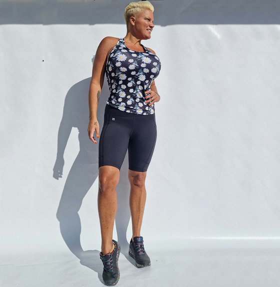 SHE DID Svarta biker tights på