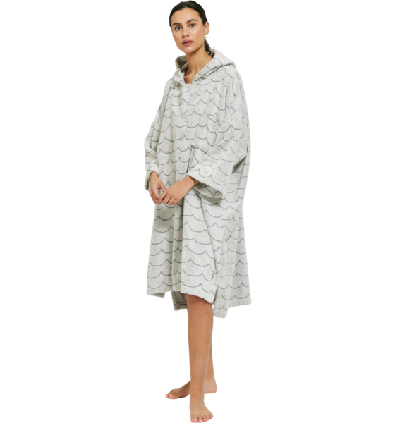 EMMAMALENA Terry Poncho Wave Ecru på
