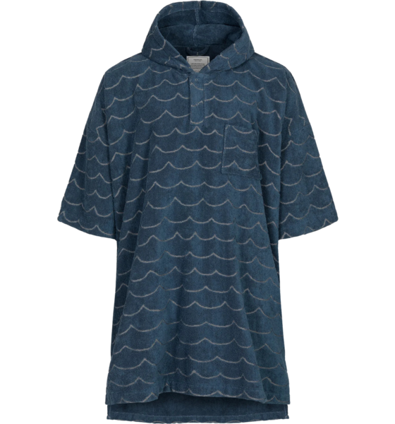 EMMAMALENA Terry Poncho Wave Petrol Ls på