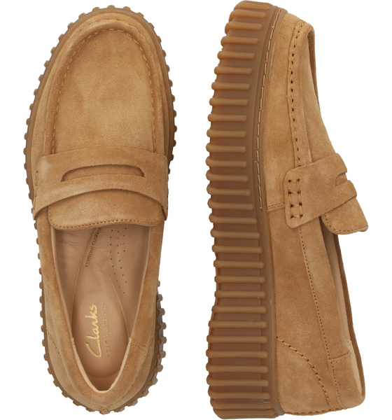 CLARKS Torhill Penny Ljusbrun Mocka på