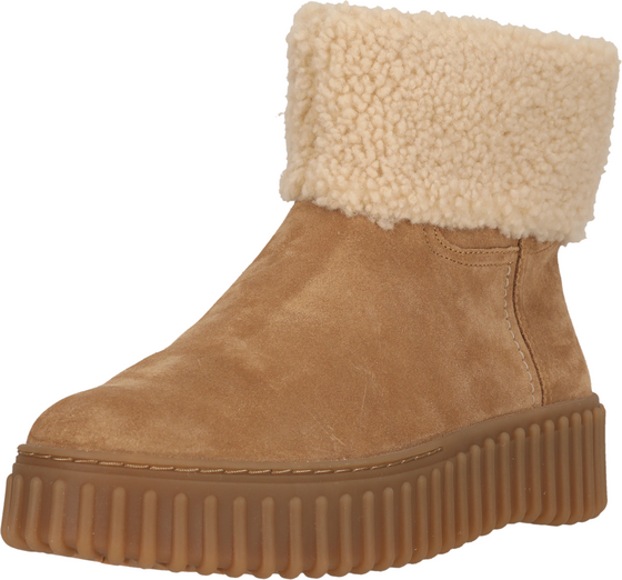 CLARKS Torhill Turn Ljus Tan Med Foderade Linjer på