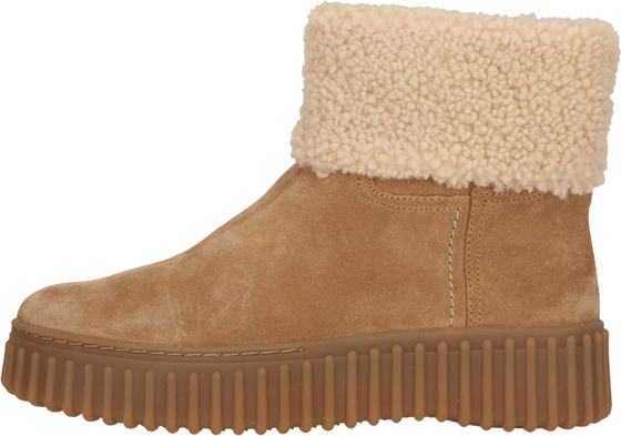 CLARKS Torhill Turn Ljus Tan Med Foderade Linjer på