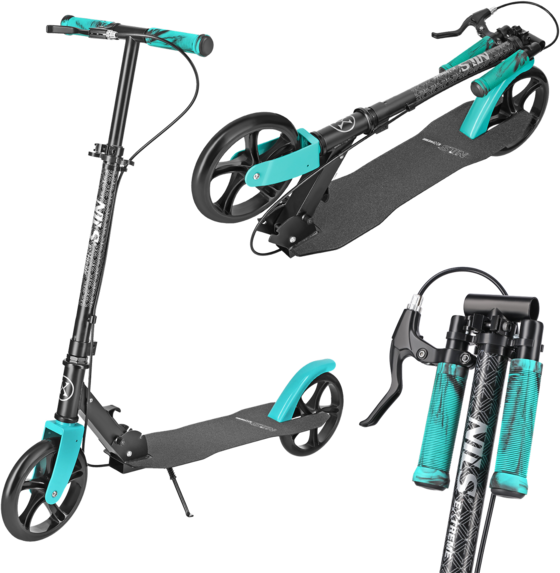 NORTHIX Turquoise Kick Scooter, Adjustable Height på
