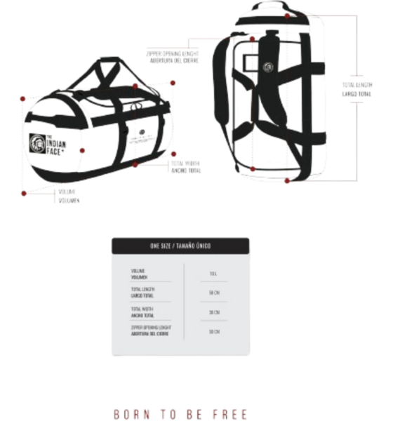 THE INDIAN FACE Unisex Outdoor Backpack 70l Waterproof Travel Latitude på
