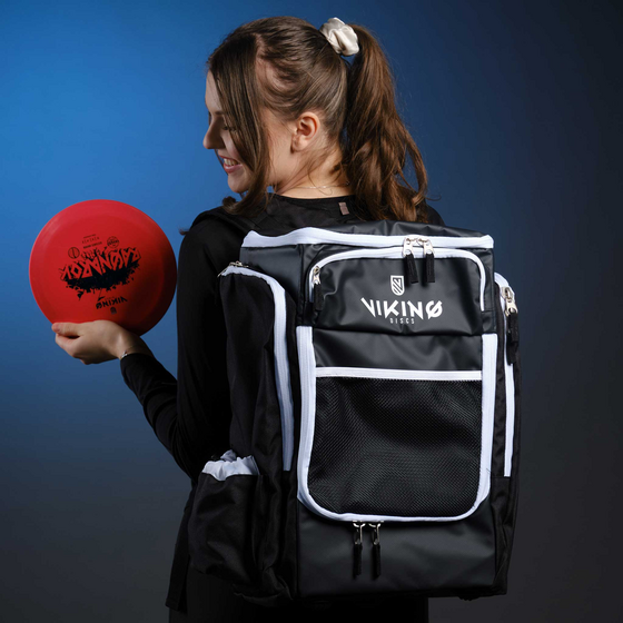 VIKING DISCS Viking Discs Tour Bag Disc Golf Backpack - Black/lime på