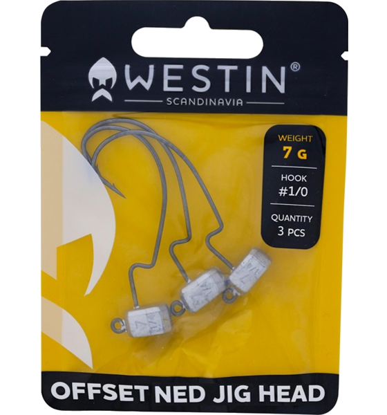 WESTIN Westin Offset Ned Jig Head #2/0 7g Lead 3pcs på