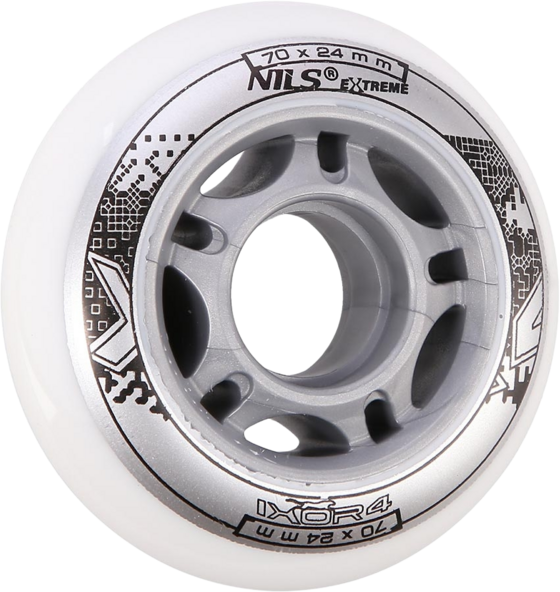 NORTHIX White Pu Skate Wheels, 70x24mm, 82a, Set Of 4 på