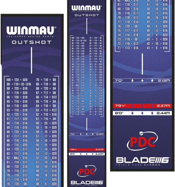 WINMAU Winmau Dart Mat Outshot Soft på