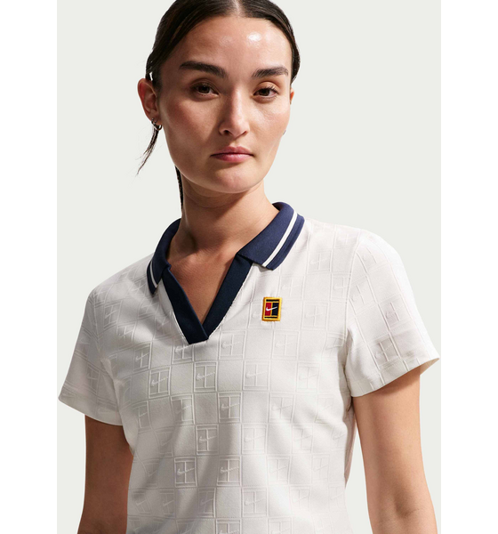 NIKE Women's Dri-fit Cropped Tennis Polo Nikecourt Court Collection på