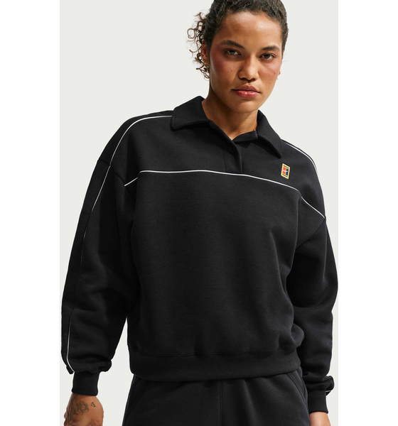 NIKE Women's Long-sleeve Fleece Tennis Top Nikecourt Court Collection på