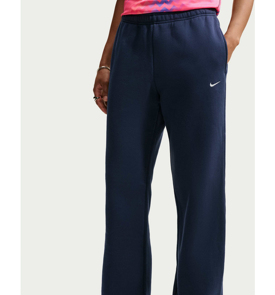 NIKE Women's Mid-rise Open-hem Trousers Studio Fleece Medium Weight på