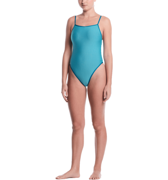 NIKE Womens Ripple Texture Square Neck One Piece på