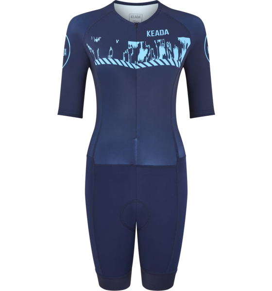 KEADA SPORTS Womens Sleeved Trisuit - Signal Four på