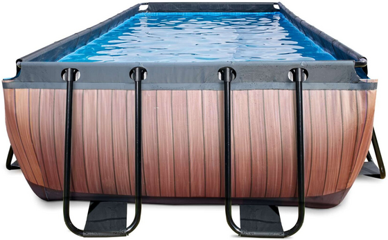 EXIT Wood Pool 540x250x100cm Med Sandfilterpump - Brun på