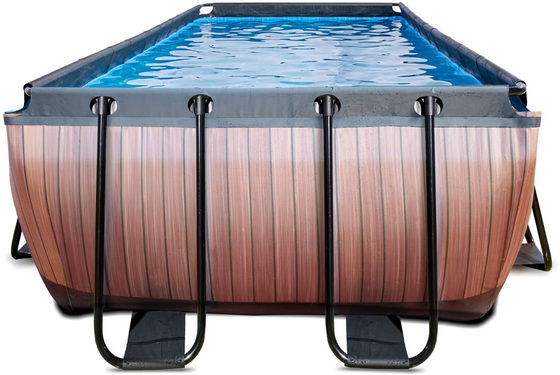EXIT Wood Pool 540x250x122cm Med Filterpump - Brun på