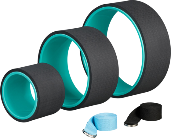 B2X Yoga Wheel Set Of 3 With 2 Yoga Bands på