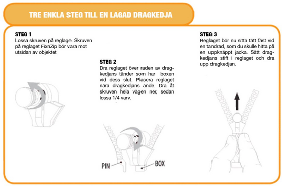 FIXNZIP Zipper Repair Kit på