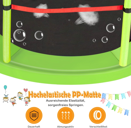 NORTHIX Ø140cm Garden Trampoline With Safety Net Trampoline Can Hold Up To 135kg For Children Aged 3 And Ove på