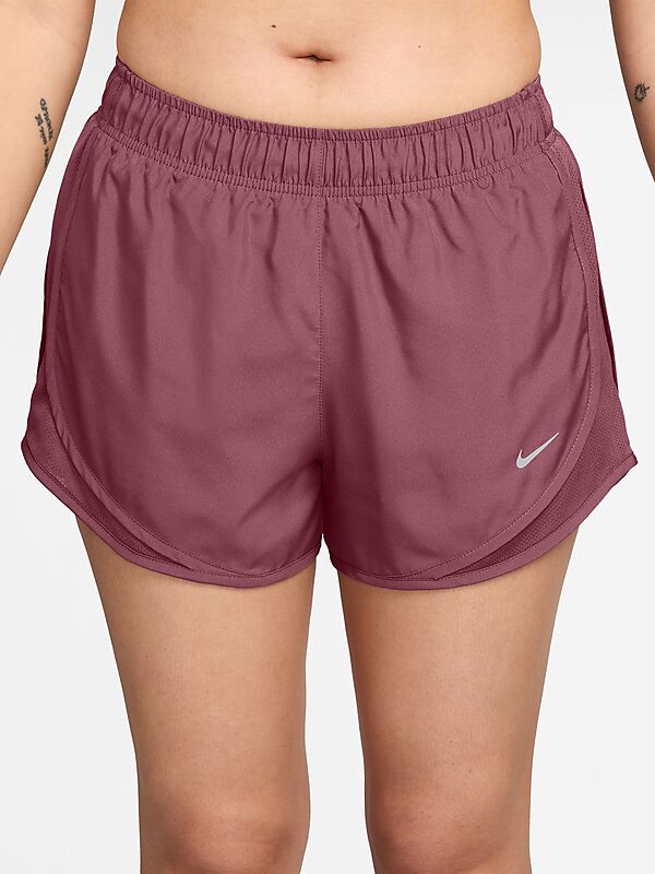 NIKE Women's Dri-fit Mid-rise Brief-lined Running Shorts Tempo på