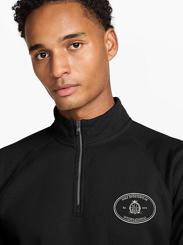NIKE M SPW CLUB HALF-ZIP FLEECE TOP på