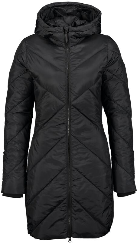 SOC Run Warm Long Jacket, lång vadderad löparjacka, dam på