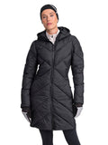 SOC Run Warm Long Jacket, lång vadderad löparjacka, dam på